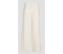 Renata linen-blend wide-leg pants - White