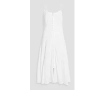 Misty cotton-poplin midi dress - White