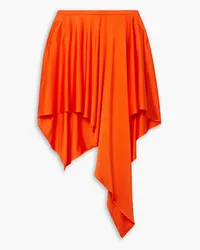 Stella McCartney Asymmetric stretch-jersey mini skirt - Orange Orange