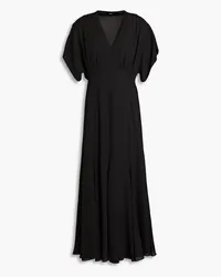 Theory Gathered crepe midi dress - Black Black