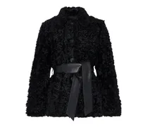 Sheela belted wool coat - Black