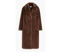 Mio oversized faux fur coat - Brown