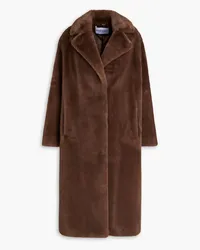 STAND Mio oversized faux fur coat - Brown Brown