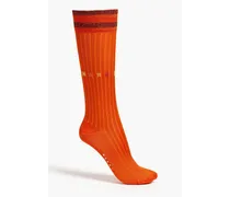 Metallic knitted socks - Orange