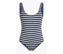 Metallic striped swimsuit - Blue