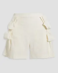 RED Valentino Bow-detailed twill shorts - White White