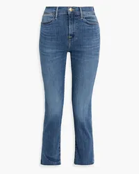 Frame Denim Le High cropped high-rise straight-leg jeans - Blue Blue