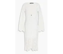Kwamie cotton-blend crocheted lace coverup - White