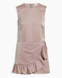 RED Valentino Ruffled duchesse-satin playsuit - Metallic Metallic