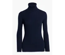 Floriane ribbed merino wool turtleneck sweater - Blue