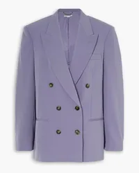 Stella McCartney Oversized double-breasted wool-blend twill blazer - Purple Purple