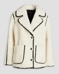 Maje Two-tone faux shearling coat - White White