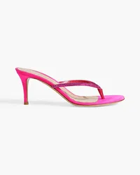 Gianvito Rossi Crystal-embellished suede sandals - Pink Pink