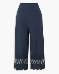 Jason Wu Scalloped broderie anglaise cotton-blend culottes - Blue Blue