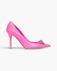 Valentino Garavani One Stud crystal-embellished leather pumps - Pink Pink