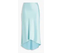 Alice Olivia - Maeve satin-crepe midi skirt - Blue