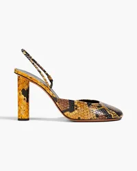 Proenza Schouler Snake-effect leather slingback pumps - Animal print Animal