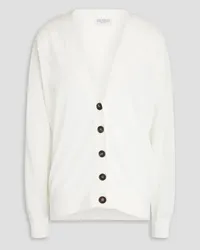 Brunello Cucinelli Sequined linen-blend cardigan - White White