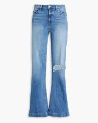 Paige Leenah distressed high-rise flared jeans - Blue Blue