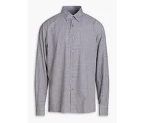 Checked cotton shirt - Gray