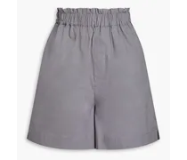 Organic cotton-poplin shorts - Gray