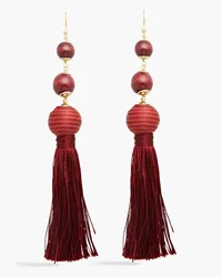 Rosantica Gold-tone, cord and bead earrings - Red Red