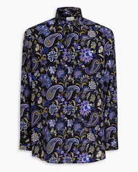 Etro Paisley-print silk crepe de chine shirt - Blue Blue