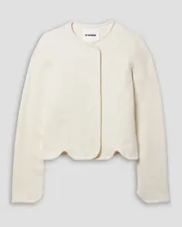 Jil Sander Scalloped cotton and wool-blend jacket - White White