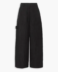 Stella McCartney Cotton-blend jacquard pants - Black Black