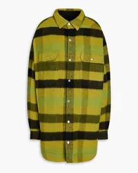 Rick Owens Oversized checked wool jacket - Green Green