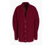 Cable-knit cardigan - Purple