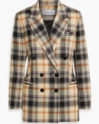 Derek Lam Double-breasted checked twill blazer - Neutral Neutral