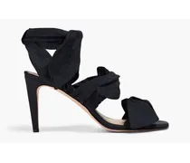 Bow-detailed shell sandals - Black