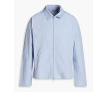 Aymeric cotton-poplin overshirt - Blue