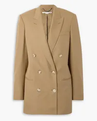 Stella McCartney Double-breasted grain de poudre blazer - Brown Brown