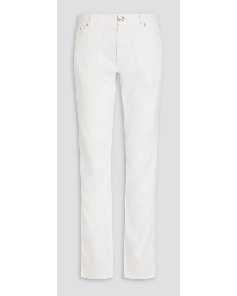 120% Lino Linen-blend twill pants - White White