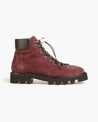 Nicholas Kirkwood Delfi embellished leather combat boots - Burgundy Burgundy