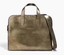 Metallic leather briefcase - Metallic