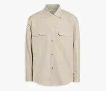 Cotton-sateen shirt - Neutral