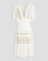 Zuhair Murad Ruffled pointelle-knit dress - White White