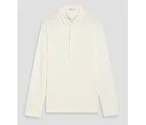 Linen-jersey polo shirt - White
