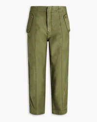 Frame Denim Cotton straight-leg pants - Green Green