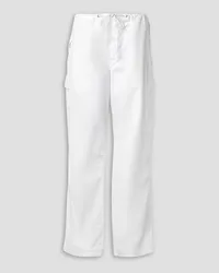 Nili Lotan Lison cotton-poplin wide-leg cargo pants - White White