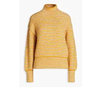 Wool-blend turtleneck sweater - Yellow