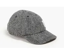 Herringbone wool cap - Black