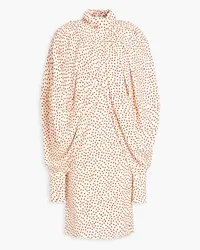 Victoria Beckham Cape-effect polka-dot stretch-cady dress - Neutral Neutral