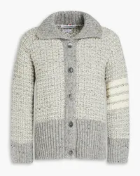 Thom Browne Wool and mohair-blend cardigan - Gray Gray