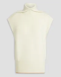 Victoria Beckham Cashmere-blend turtleneck vest - White White