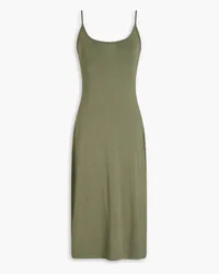 Enza Costa Twist-back cutout stretch-jersey dress - Green Green