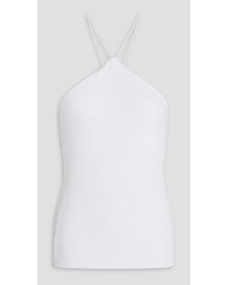 Enza Costa Ribbed jersey halterneck top - White White